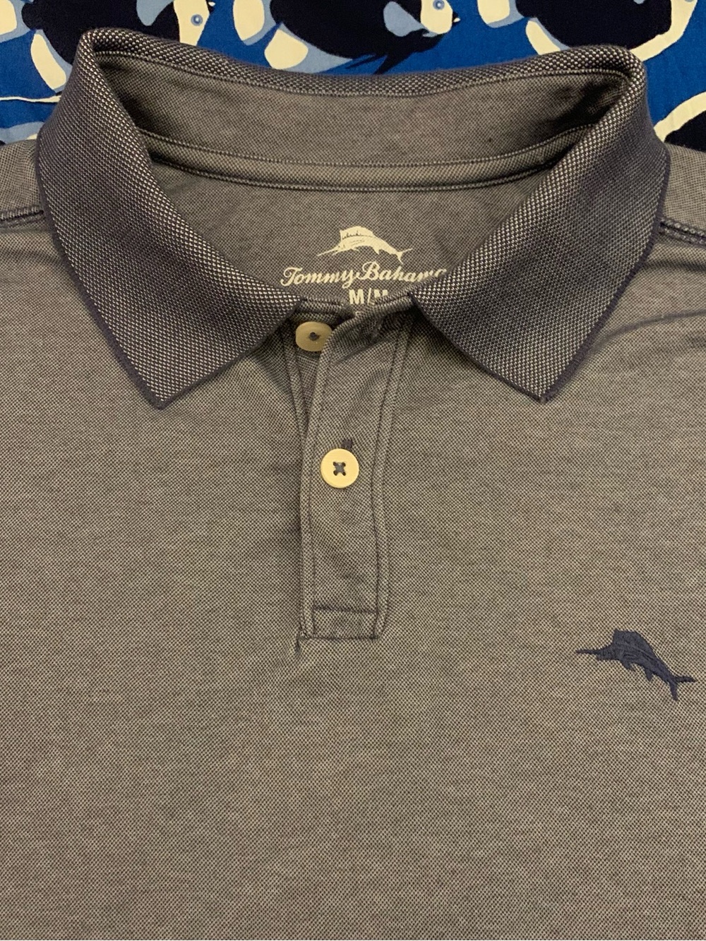 TOMMY BAHAMA SS Cotton/Poly Blue-Grey Polo
